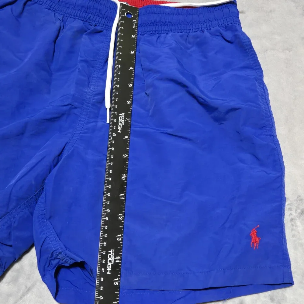 Polo Ralph Lauren Men's Blue Board Shorts Swim Trunks Size Medium Drawstring